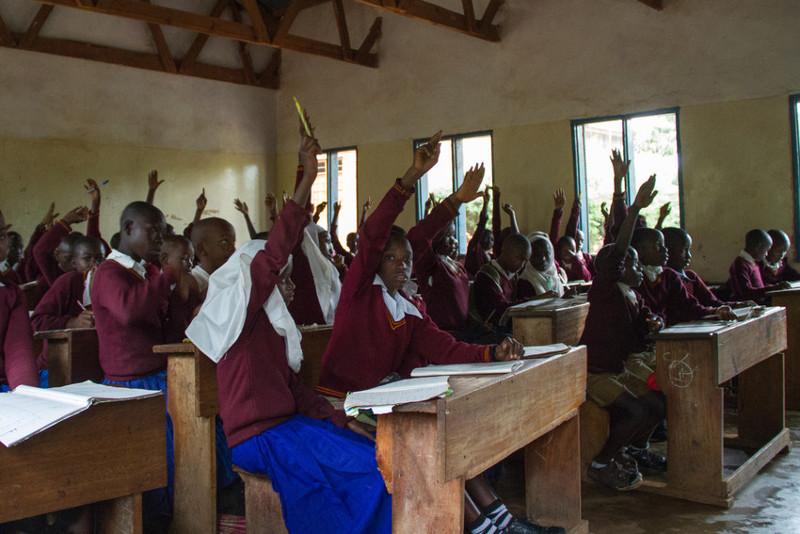 Class size can be around 50 pupils in Tanzania